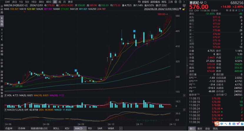 寒武紀(jì)股價(jià)暴漲原因分析，寒武紀(jì)股價(jià)暴漲的背后原因解析