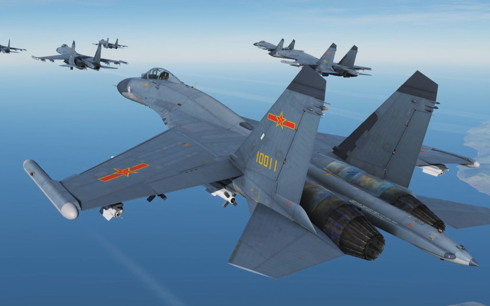 殲-11強(qiáng)勢(shì)對(duì)抗F-18，空中較量的新時(shí)代，殲-11與F-18空中較量，新時(shí)代的空中對(duì)抗